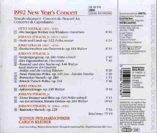 维也纳新年音乐会1992_Neujahrskonzert1992[FLAC]