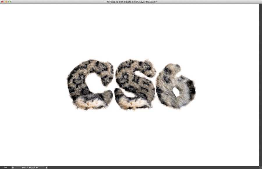 PhotoShop CS6设计制作逼真豹纹立体文字特效教程