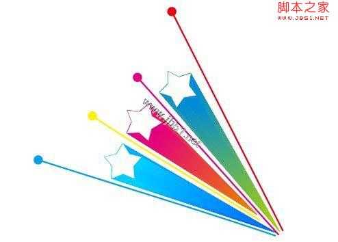 Coreldraw(CDR)制作带拖影效果的立体五角星实例教程