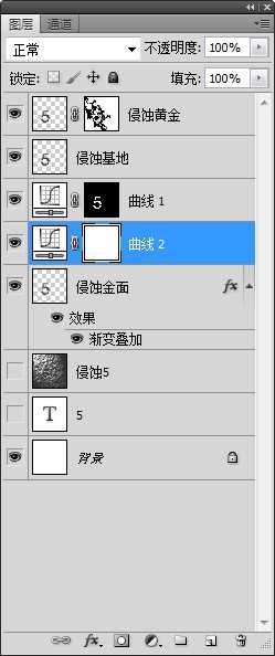 ps制作超酷侵蚀黄金凹凸字体