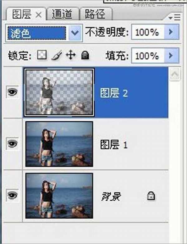 Photoshop将海边美女照片调出与大海一体的柔美通透肤色