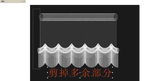 CorelDraw(CDR)调和工具和变形工具画出白色的沙布窗帘