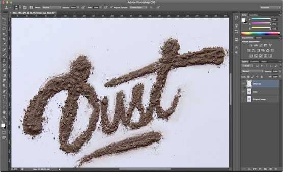 PS教你创建原汁原味的尘土字体