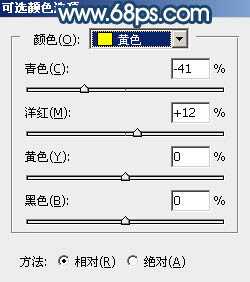 Photoshop调制出偏暗的晨曦阳光草坪边人物图片