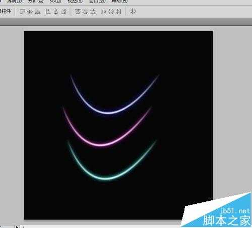 PS怎么制作发光的彩色弧线?