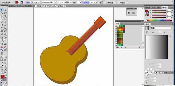 ai怎么绘制吉他素材? ai吉他画法