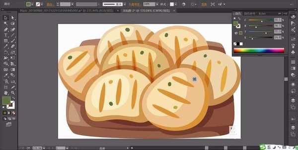ai怎么画一盘面包素材? ai画面包的教程