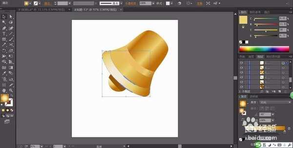 ai怎么绘制2.5d立体效果的铃铛素材图?