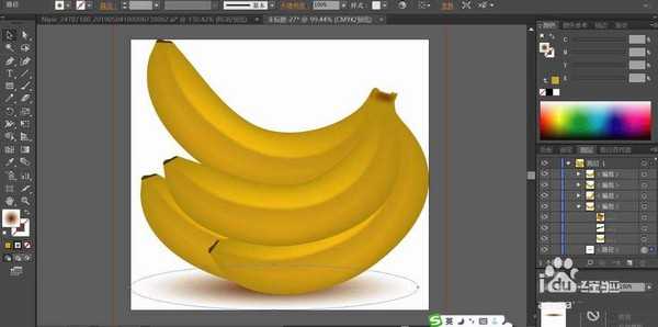 ai怎么手绘扁平化的香蕉? ai画香蕉的教程