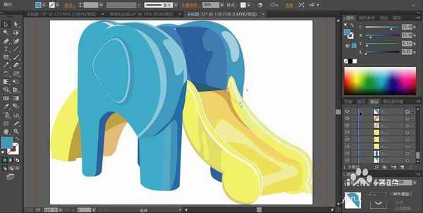 ai怎么设计儿童滑梯插画? ai儿童滑梯的画法